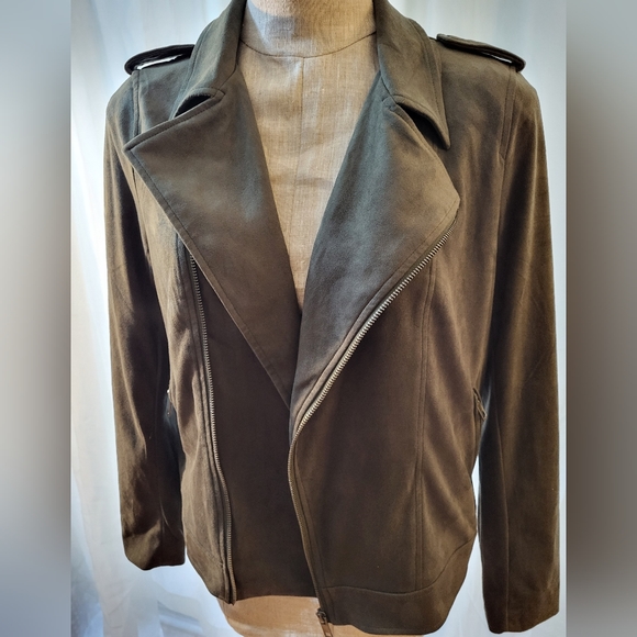 Who What Wear Women Green olive Jacket Size L. NWT - Picture 7 of 7